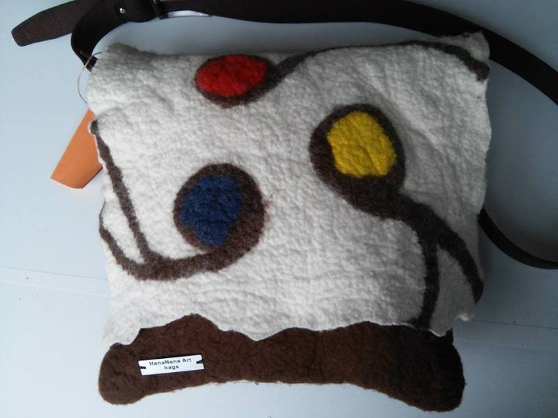 Handgefilzte Schultertasche, Gefilzte Tasche, Geschenk Für Sie, Made With Alpaca-Merino Wolle, Unikat Frauentasche, Winter Wolle Tasche von WoolArtHanaNana