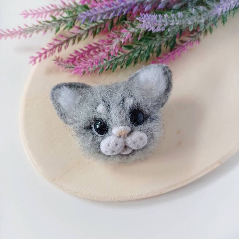 Nadel Gefilzte Katzen Brosche, Kätzchen Filz Tier Woodland Schmuck, Katzen-Liebhaber-Geschenk Für Mädchen Nadel Gefilzte Katzen Brosche, Kätzchen Filz Tier Woodland Schmuck, Katzen-Liebhaber-Geschenk Für Mädchen von WoolDreamland