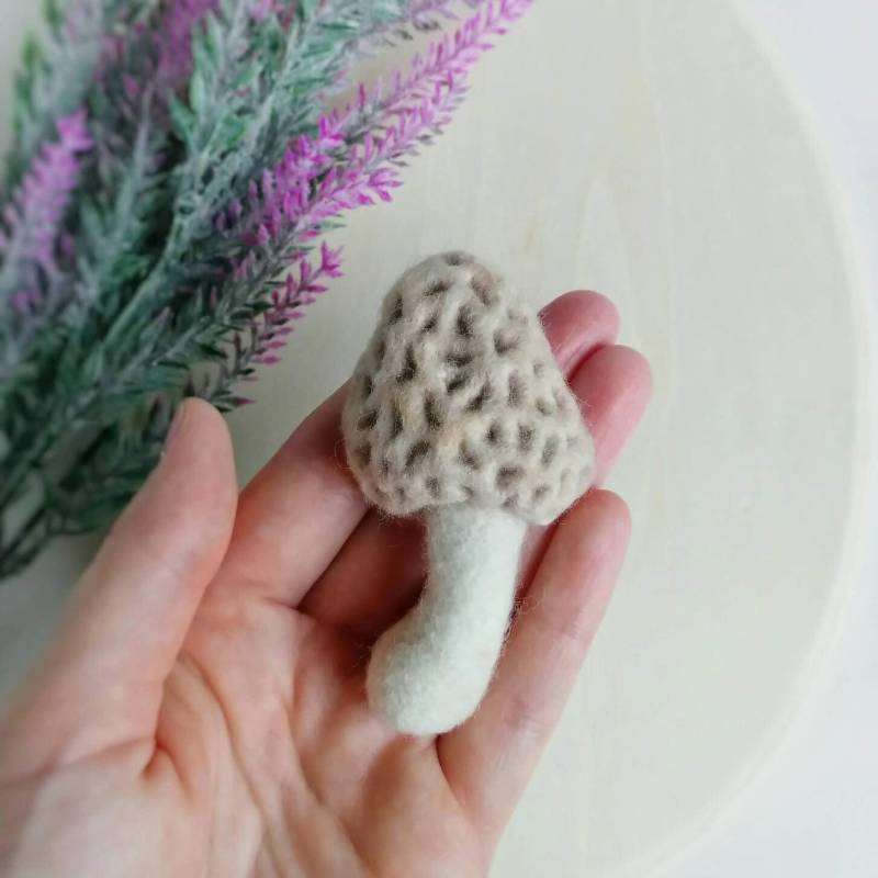 Pilz Brosche Nadelfilz Filz Wolle Hexenschmuck Natur Pilz Brosche Nadelfilz Filz Wolle Hexenschmuck Natur von WoolDreamland