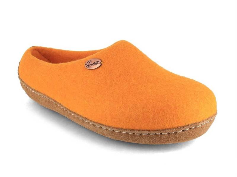 WoolFit Barfuß-Hausschuhe Footprint Hausschuh mit selbstformendem Fußbett von WoolFit