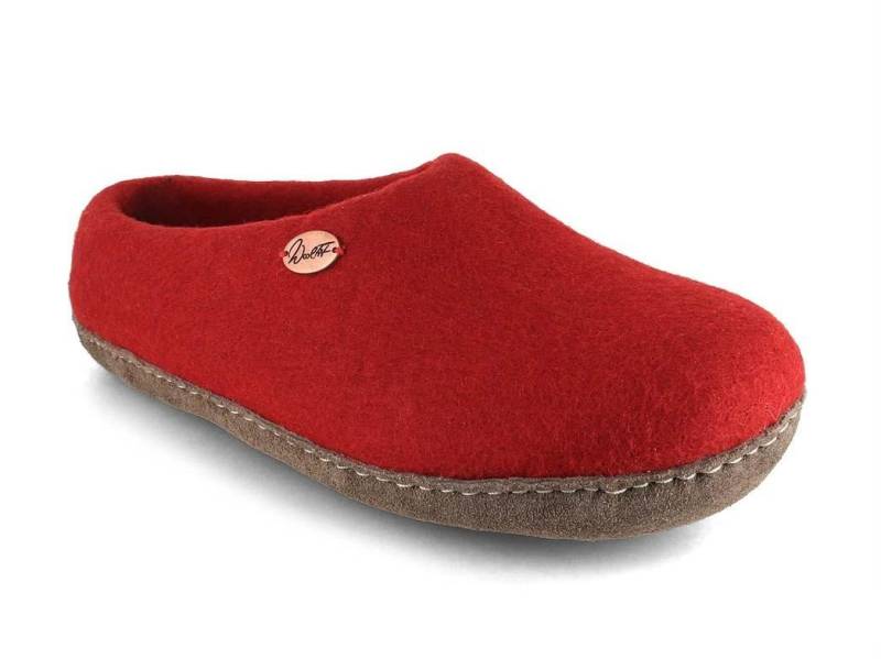 WoolFit Barfuß-Hausschuhe Footprint Hausschuh mit selbstformendem Fußbett von WoolFit
