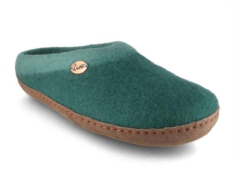 WoolFit Barfuß-Hausschuhe Sherpa Hausschuh mit selbstformendem Fußbett von WoolFit
