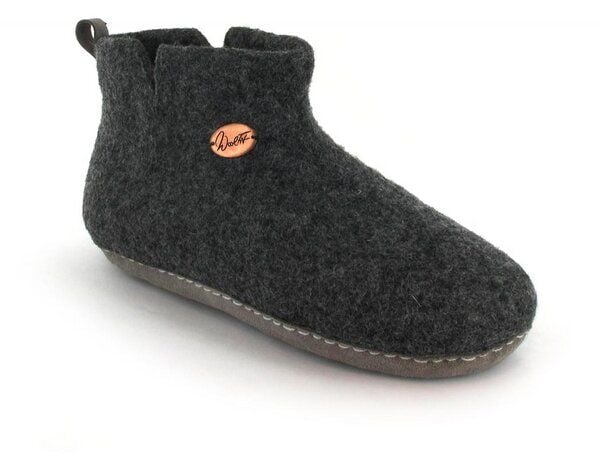 WoolFit Barfuß-Hüttenschuhe "Yeti" - kuschlig warme Filz-Boots aus 100% Wolle mit selbstformendem Fußbett von WoolFit