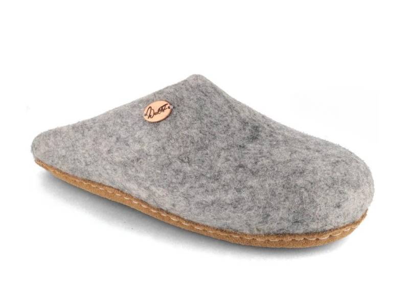 WoolFit Filz Puschen Tibet Hausschuh handgefilzt ohne Fersenrand von WoolFit