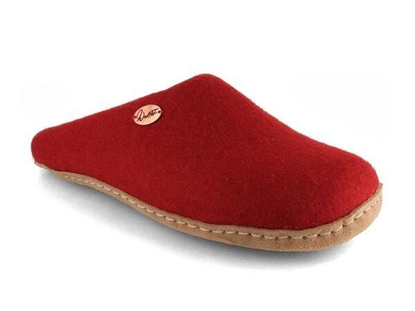 WoolFit Handgefilzte Pantoffeln ohne Fersenrand Hausschuhe aus 100% Wolle von WoolFit