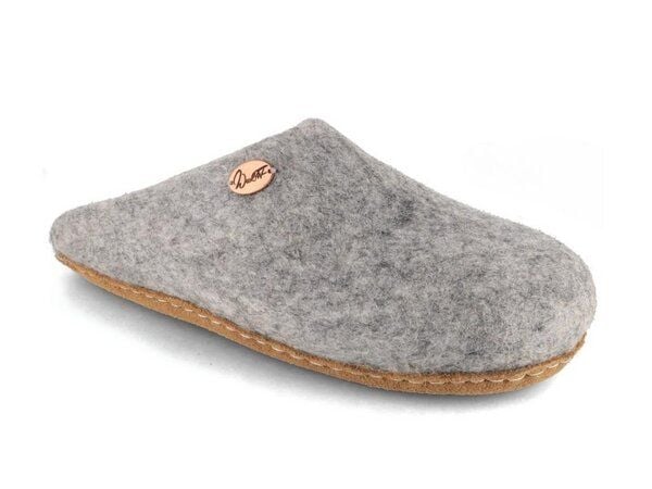 WoolFit Handgefilzte Pantoffeln ohne Fersenrand aus 100% Wolle von WoolFit