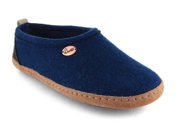 WoolFit Homeoffice Hausschuhe 'Highland' aus 100% Wolle mit vegetabiler Ledersohle von WoolFit