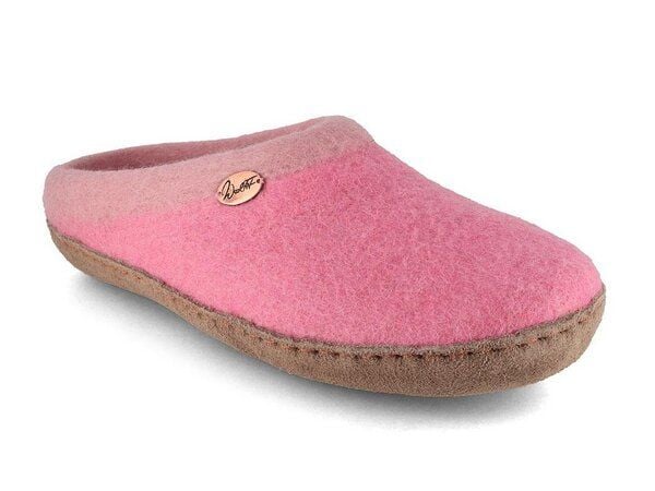 WoolFit Sherpa Barfuß-Hausschuhe unisex Filz-Pantoffeln mit Ledersohle, nachhaltig aus 100% Wolle von WoolFit