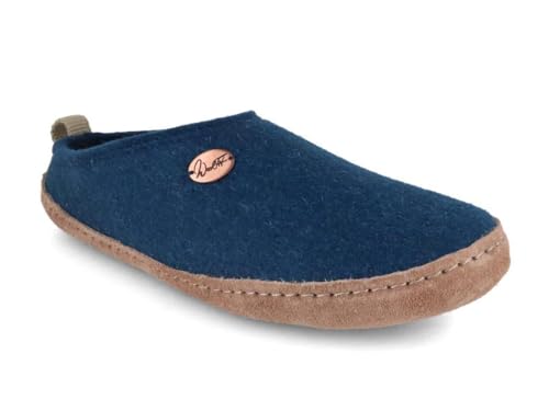 WoolFit Tundra - nachhaltige Filzpantoffeln für Damen und Herren, Blau, Gr. 38 von WoolFit