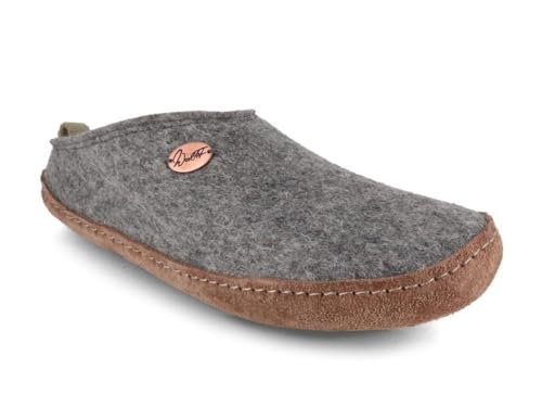 WoolFit Tundra - nachhaltige Filzpantoffeln für Damen und Herren, Hellgrau, Gr. 37 von WoolFit