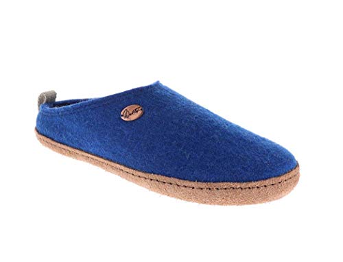 WoolFit Tundra - nachhaltige Filzpantoffeln für Damen und Herren, Blau, Gr. 42 von WoolFit
