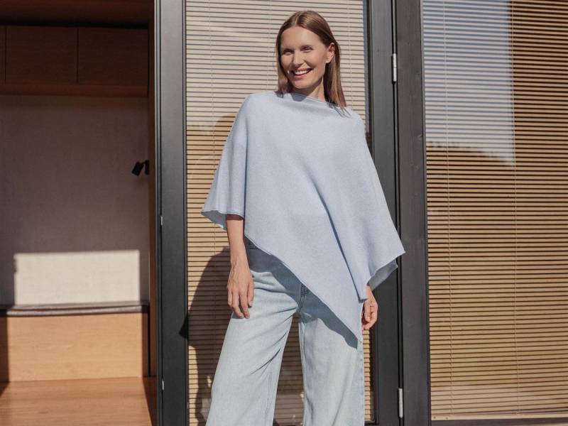 Handgestrickter Kaschmir Wolle Poncho Boho Winter Wrap Eva von WoolHouseESHOP