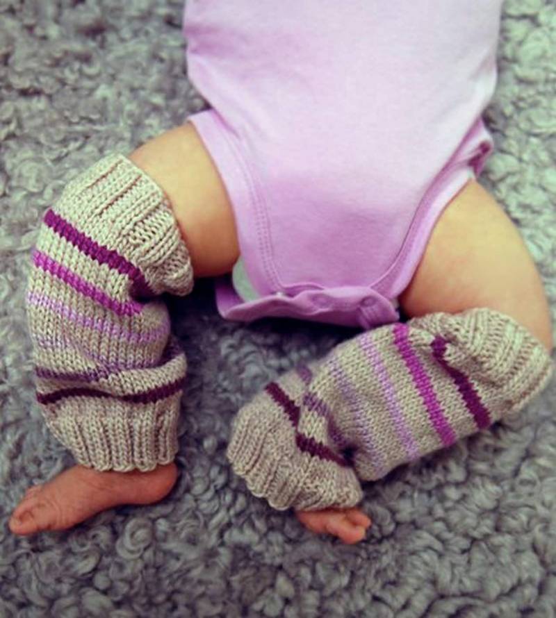 Stricken Sie Baby Stulpen Stricken Leggins Für Die Jüngsten Kinder, Strick 6 Monate Babys Von Alpakas von WoolMagicShop