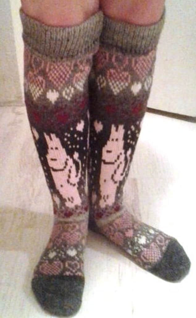 Wollsocken Handgemachte Socken Stricksocken Kniestrümpfe Diese Unglaublich Schönen Langen Gestrickt von WoolMagicShop