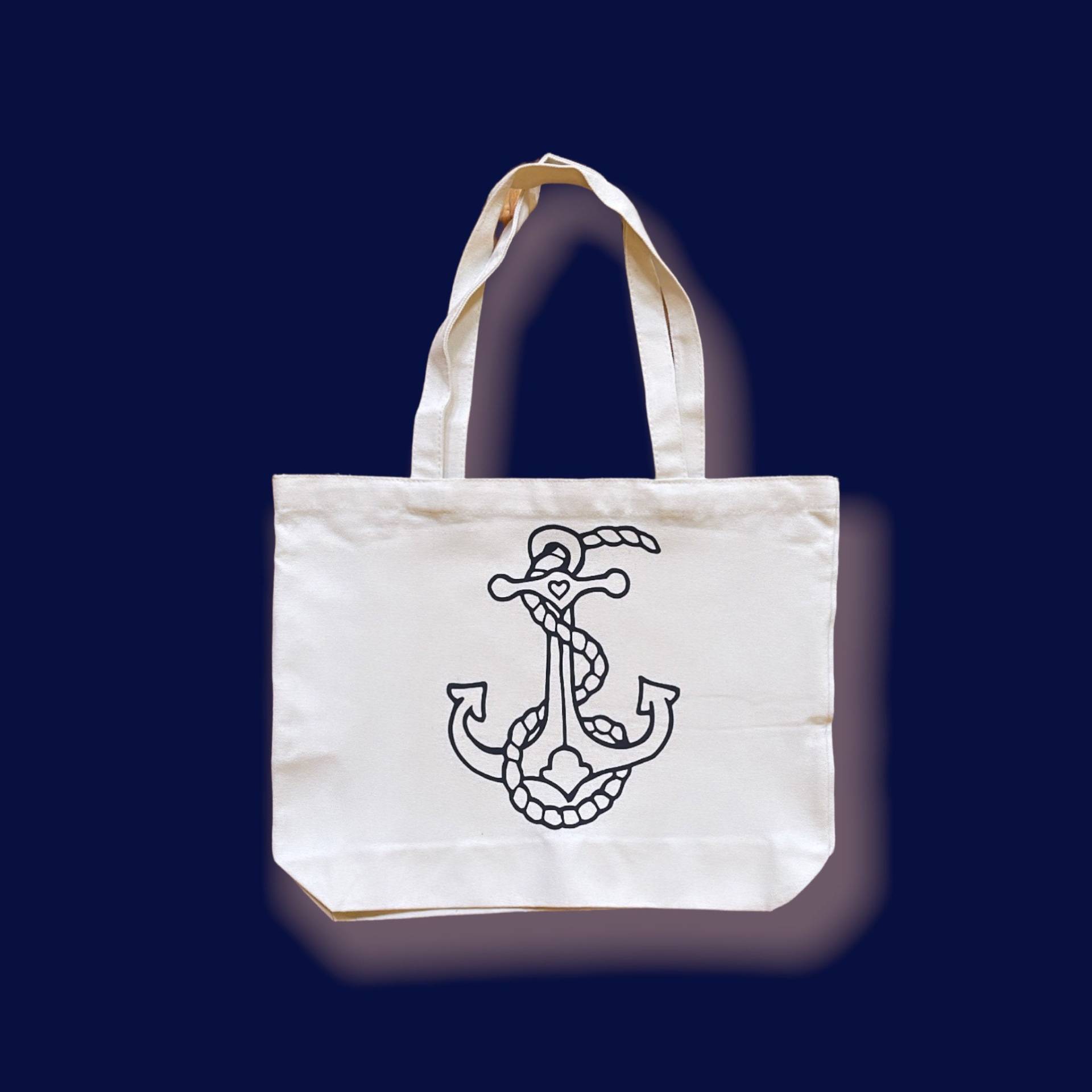 Wool + Pepper Co. Anchor Canvas Baumwolle Tragetasche von WoolandpepperCo