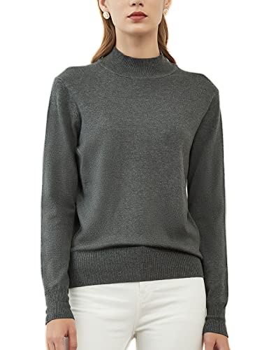 Woolen Bloom Damen Rollkragenpullover Strickpullover Stretch Pullover Elegant Strickpulli Langarm Sweater für Herbst Winter von Woolen Bloom