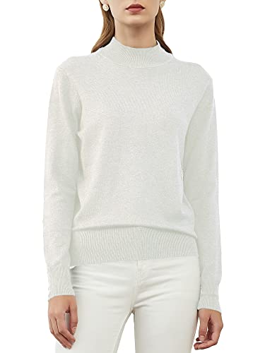 Woolicity Damen Strickwaren Rollkragenpullover Strickpullover Langarm Ribbed Strick Sweater Pullover Rollkragen Leichter Rollneck Tops von Woolicity