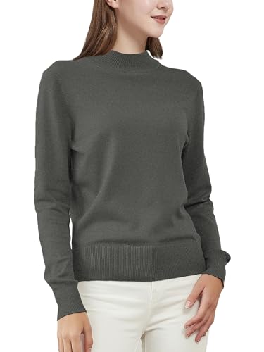 Woolicity Damen Strickwaren Rollkragenpullover Strickpullover Langarm Ribbed Strick Sweater Pullover Rollkragen Leichter Rollneck Tops von Woolicity