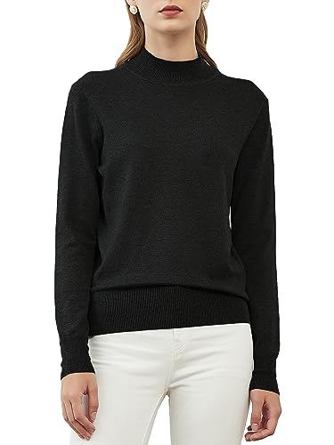 Woolicity Damen Strickwaren Rollkragenpullover Strickpullover Langarm Ribbed Strick Sweater Pullover Rollkragen Leichter Rollneck Tops von Woolicity