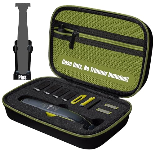 Woollo Tasche Compatible with Philips OneBlade Face + Body QP2630 QP2620 QP2530 QP2520 Tragbar Hart Reise Case Etui Hülle,OlivCcolor,Zipperout von Woollo