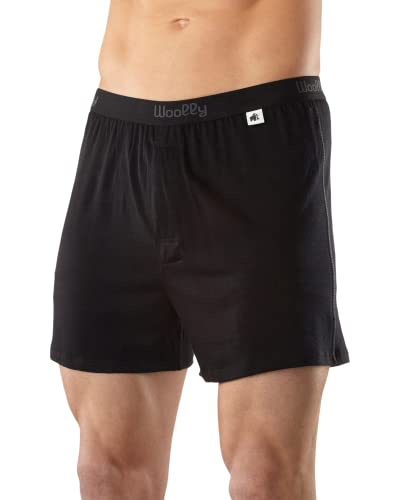 Woolly Clothing Co Herren Merino Wool Classic Boxer, Schwarz , XXL von Woolly Clothing Co