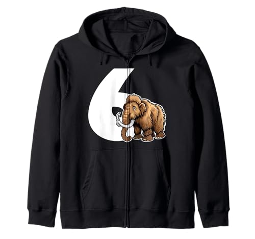Kinder Woolly Mammut 6 Jahre alt Junge Mädchen 6. Geburtstag Geschenk Kapuzenjacke Kinder Woolly Mammut 6 Jahre alt Junge Mädchen 6. Geburtstag Geschenk Kapuzenjacke von Woolly Mammoth Sixth Birthday Party Outfit Gift