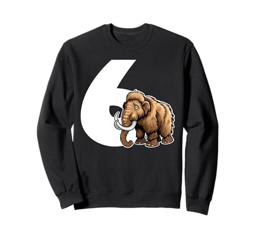 Kinder Woolly Mammut 6 Jahre alt Junge Mädchen 6. Geburtstag Geschenk Sweatshirt Kinder Woolly Mammut 6 Jahre alt Junge Mädchen 6. Geburtstag Geschenk Sweatshirt von Woolly Mammoth Sixth Birthday Party Outfit Gift