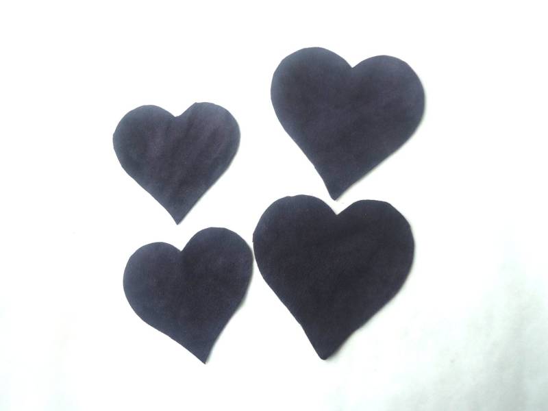 Dunkel Lila Herz Leder Ellenbogen Patches Applikation Zum Aufnähen von WoollyFamily