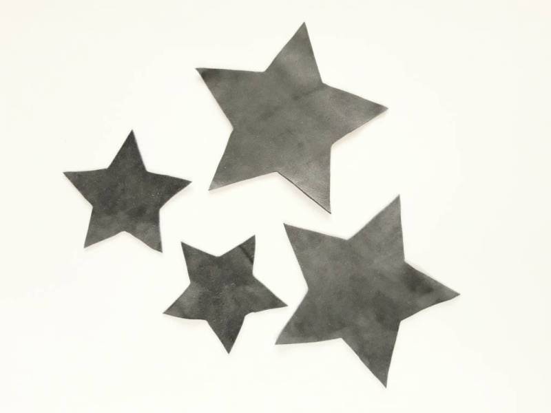 Graue Wildleder-Stern-Ellbogen-Patches, Stern-Applikation, Knieschützer von WoollyFamily