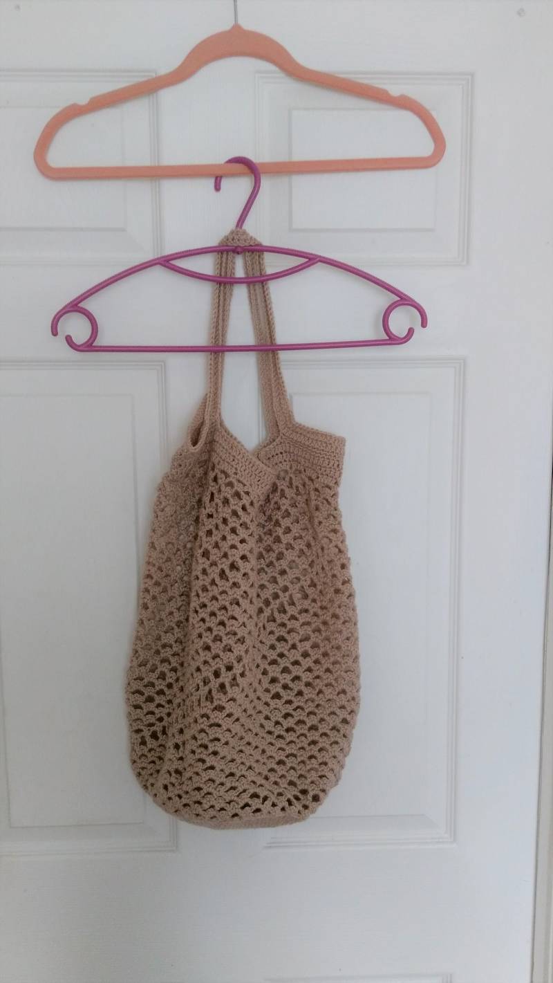 Zero Waste Tasche, Gehäkelte Markttasche, Umweltfreundliche Einkaufstasche von WoollyVibesStudio