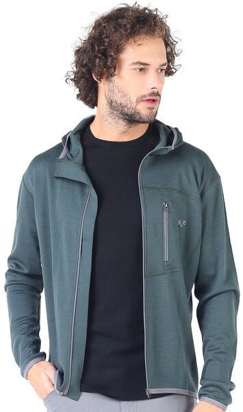 Woolona Hoodie - MAESTRO - 100% Merinowolle (Zip) von Woolona