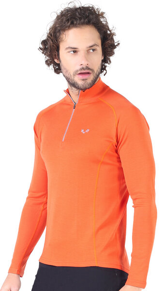 Woolona Langarmshirt - ASTRO - 100% Merinowolle (Zip) von Woolona