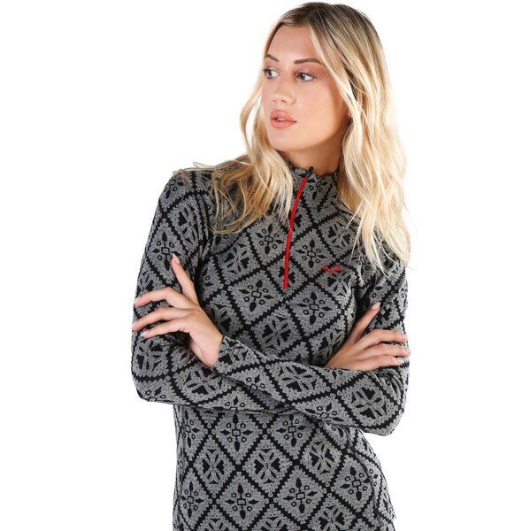 Woolona Langarmshirt - VENUS - 100% Merinowolle (Zip) von Woolona