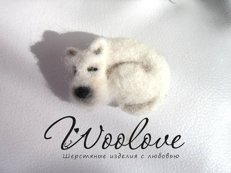 Gefilzte Hunde Brosche Personalisiertes Tierportrait von WooloveUA