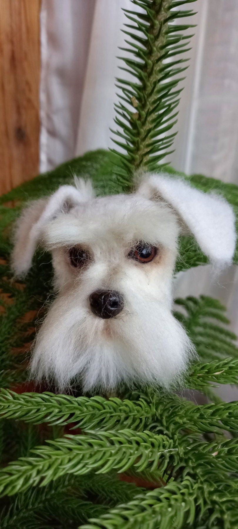 Spezialanfertigungen Tierportrait/Miniatur Schnauzer Brosche Geschenke Gefilzte Tiere von WooloveUA