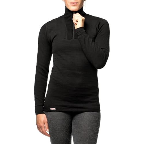 Woolpower 200 Zip Turtle Neck schwarz Größe XXL 2021 Unterwäsche von Woolpower