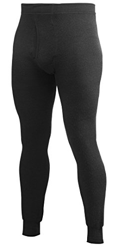 Woolpower Long Johns with Fly 200, L, schwarz von Woolpower