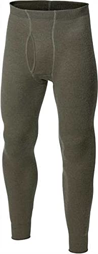 Woolpower Unterhose lang mit Eingriff 200 Pine Green, XL, Steingrauoliv von Woolpower