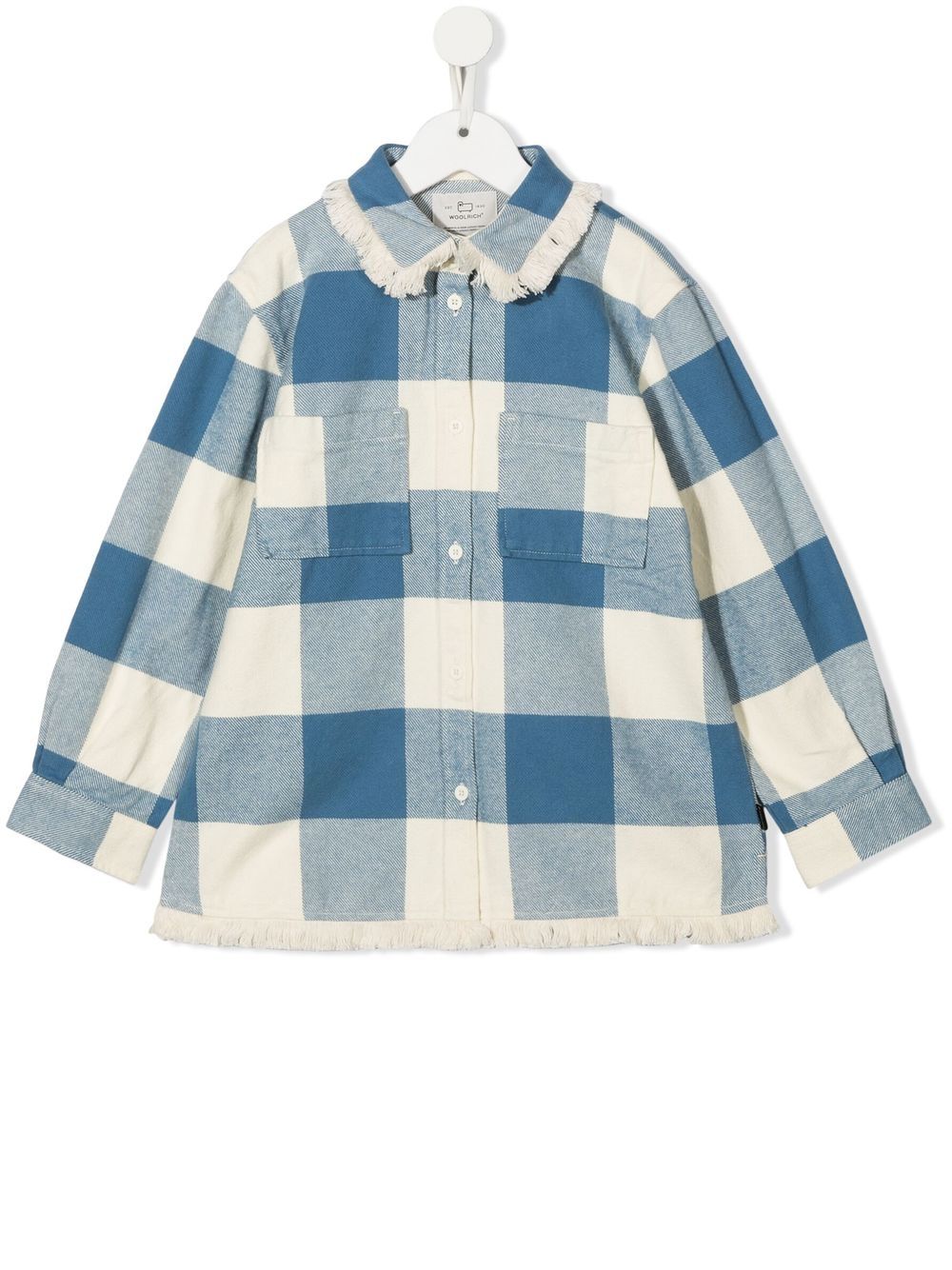 Woolrich Kids Karierte Hemdjacke aus Flanell - Weiß von Woolrich Kids