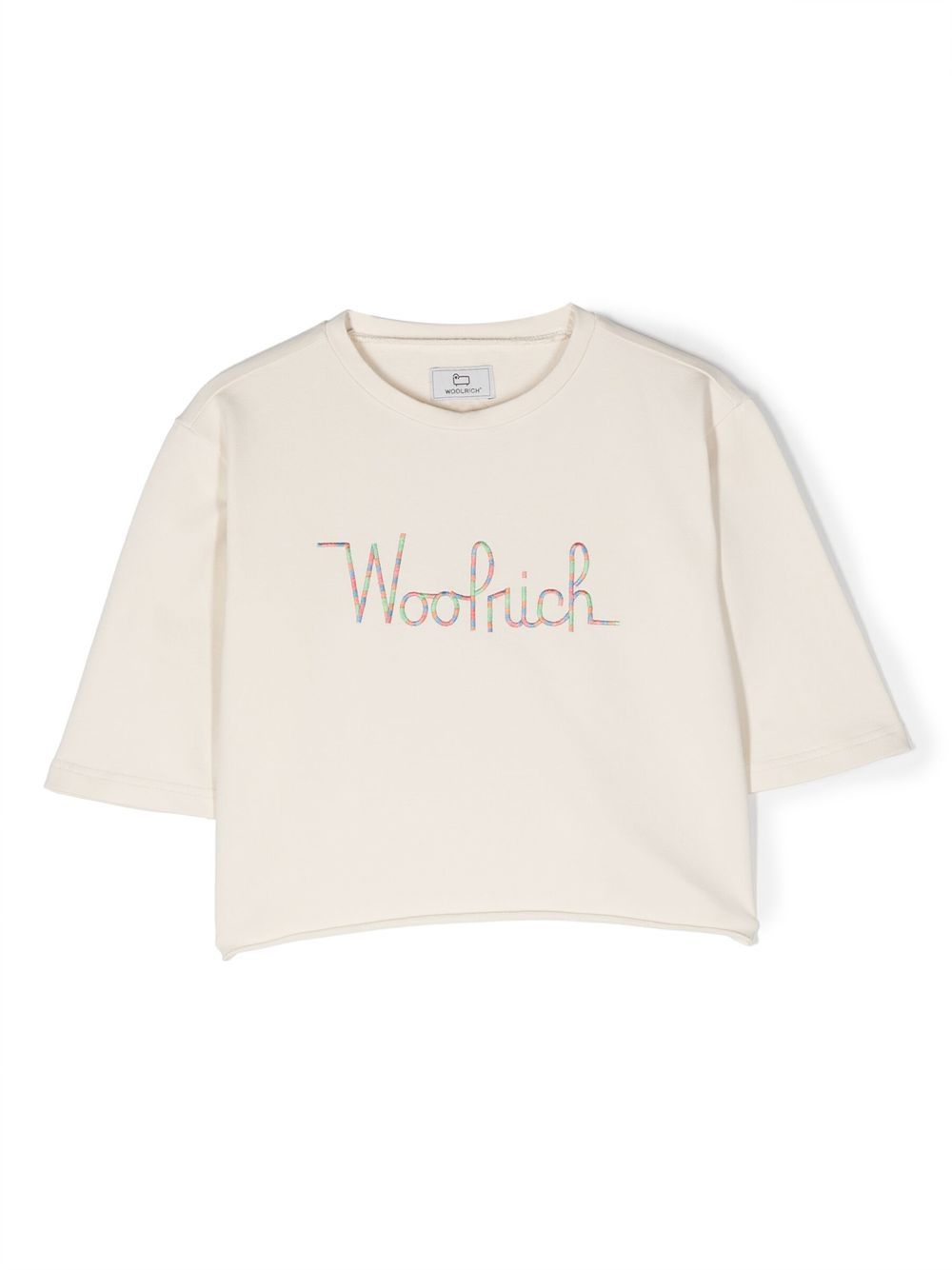 Woolrich Kids Cropped-T-Shirt mit Logo-Stickerei - Nude von Woolrich Kids