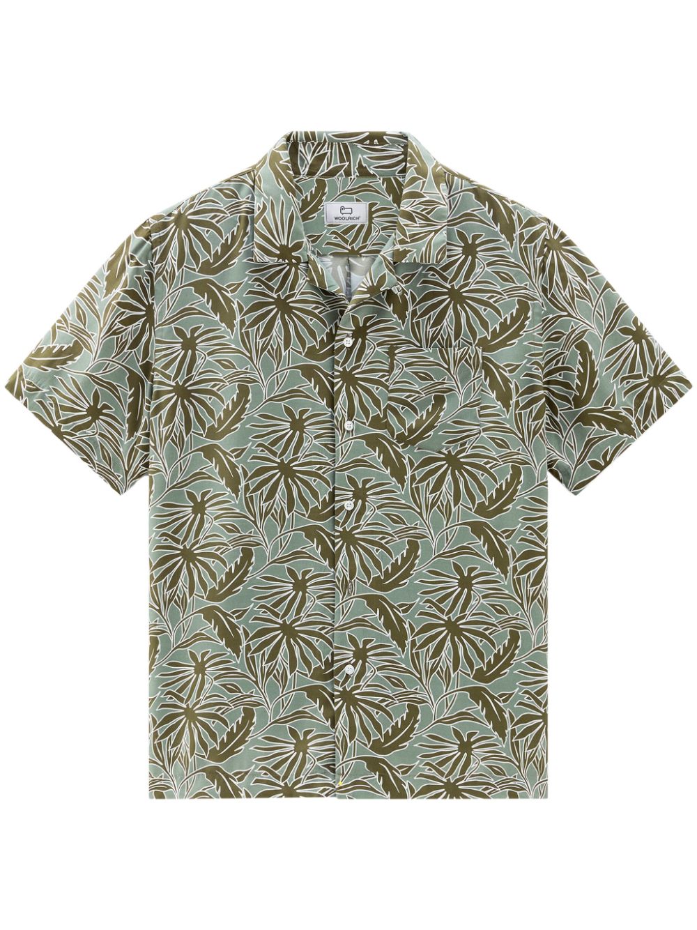 Woolrich Bowlinghemd mit tropischem Print - Grün von Woolrich