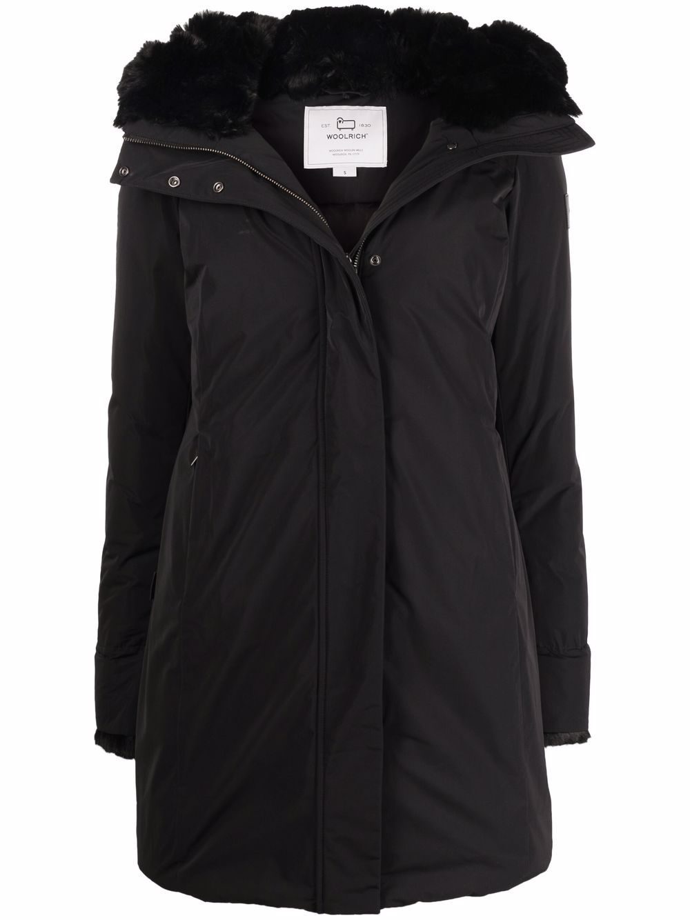 Woolrich Daunenmantel mit Faux Fur - Schwarz von Woolrich