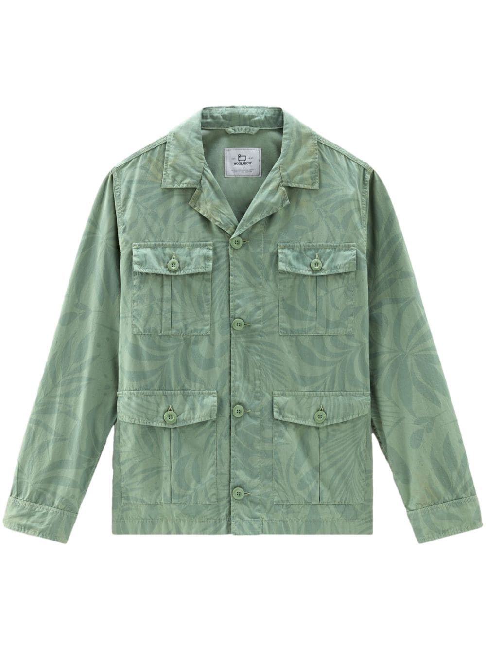 Woolrich Hemdjacke mit tropischem Print - Grün von Woolrich