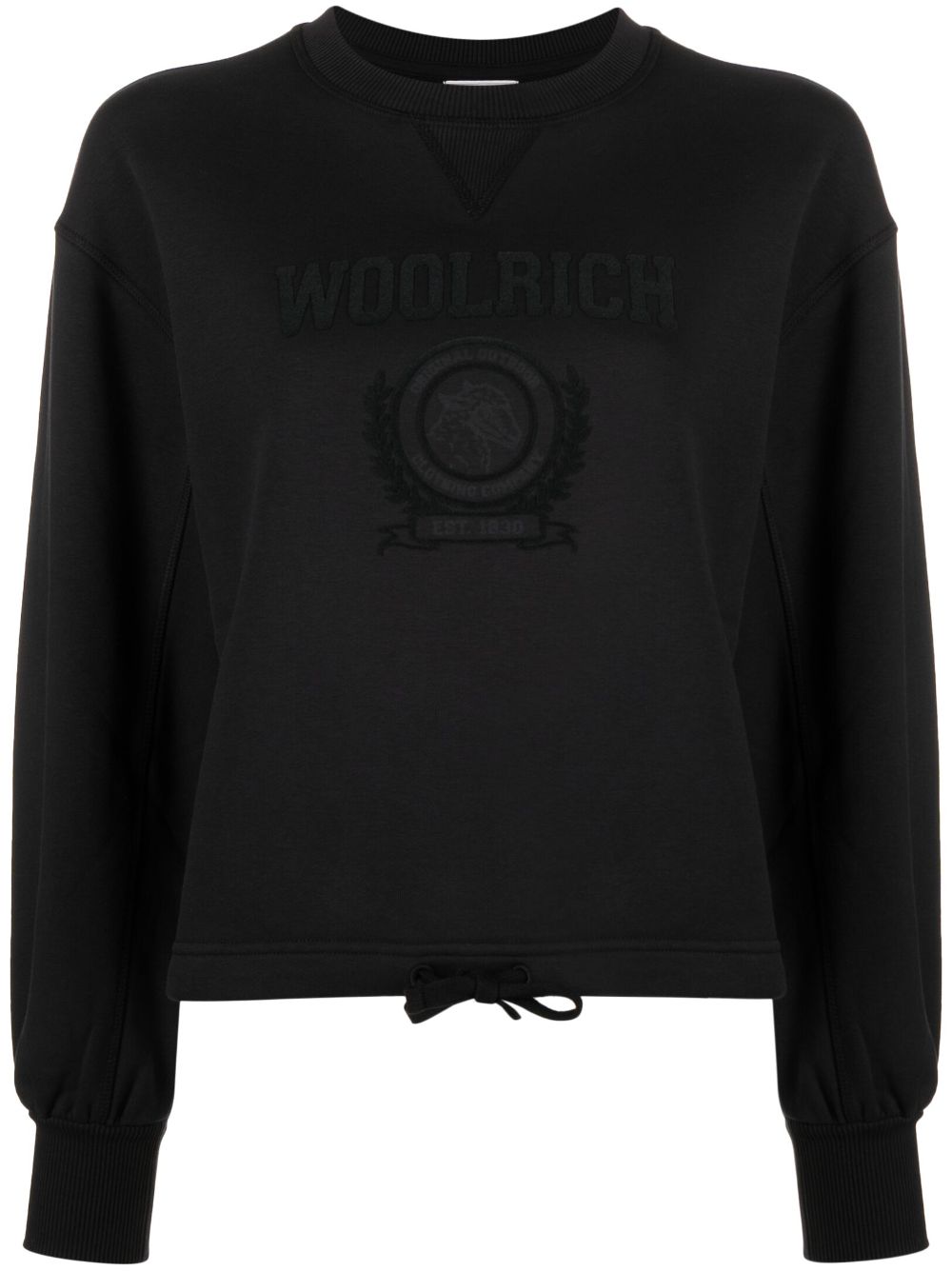 Woolrich Beflocktes Ivy Sweatshirt - Schwarz von Woolrich