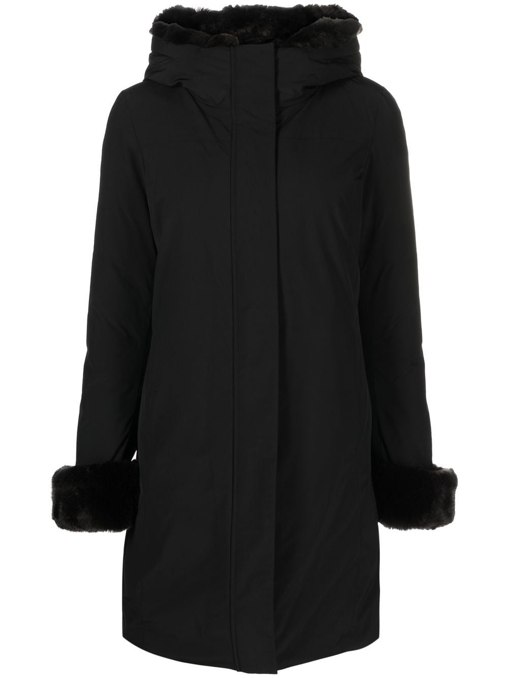 Woolrich Parka mit Kontrastdetails - Schwarz von Woolrich