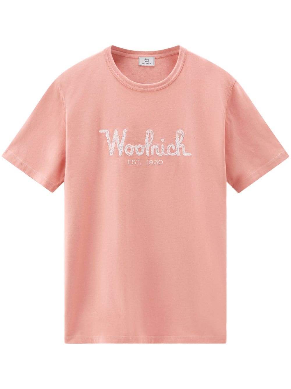 Woolrich T-Shirt mit Logo-Stickerei - Rosa von Woolrich