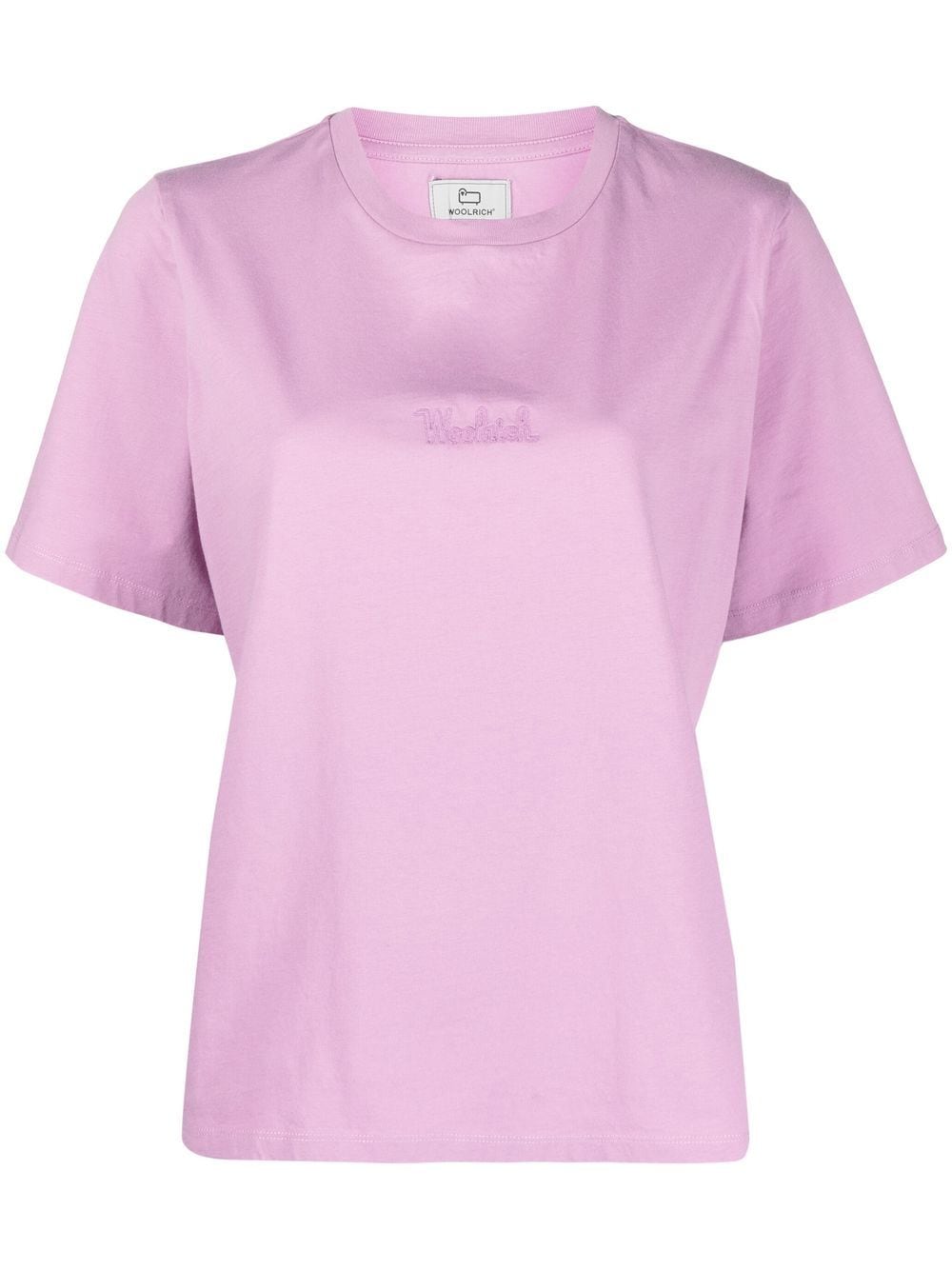 Woolrich T-Shirt mit Logo-Stickerei - Rosa von Woolrich