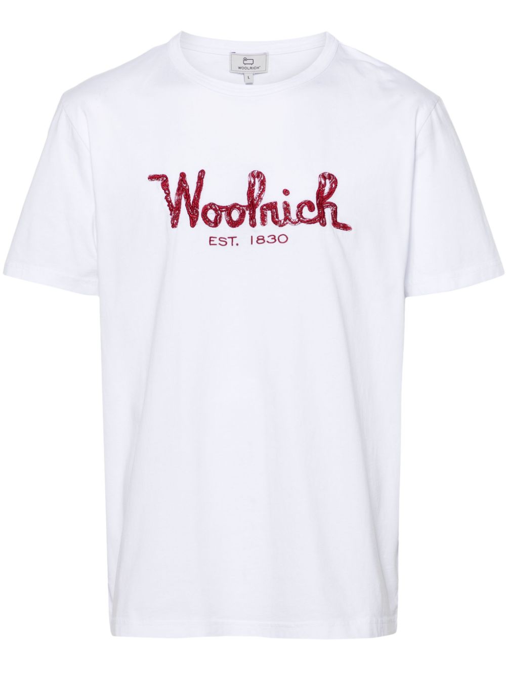 Woolrich T-Shirt mit Logo-Stickerei - Weiß von Woolrich