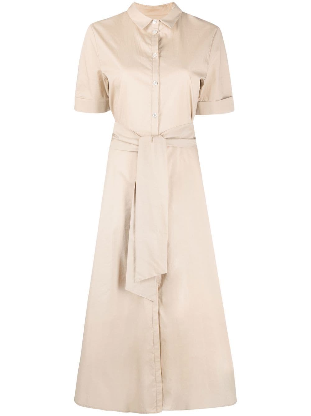 Woolrich Hemdkleid mit Gürtel - Nude von Woolrich