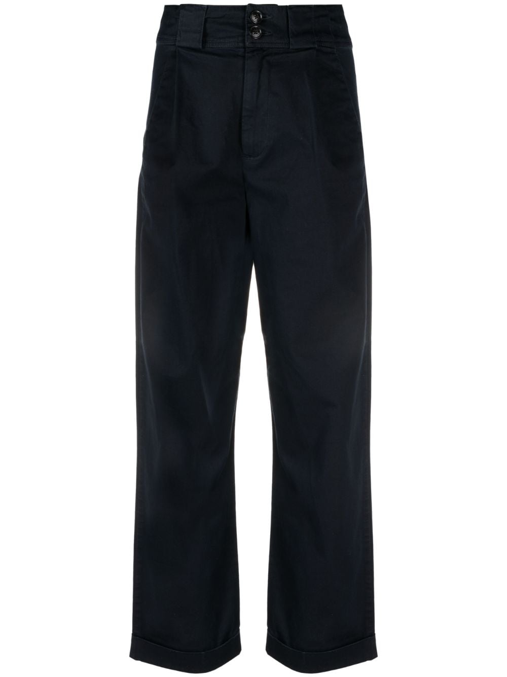 Woolrich High-Waist-Hose mit weitem Bein - Blau von Woolrich